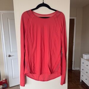lululemon sculpt long sleeve orange size 6 small
